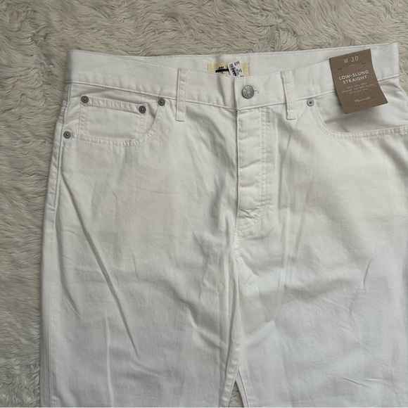 Madewell Jeans Low-Slung Straight Leg Slouchy Button Fly Tile White 30 NWT New - Picture 6 of 13